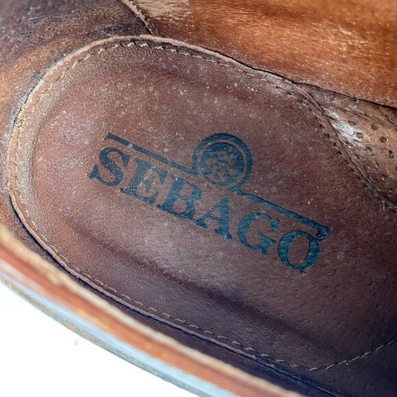 Men's Sebago Drysides Waterproof Lace up Brown Leather Oxford Shoes Size 8M - Picture 5 of 16